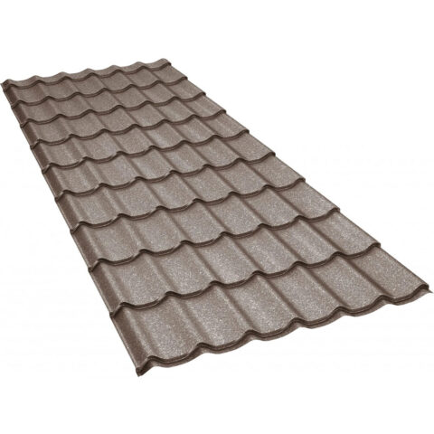 Tigla-metalica-BILKA-Clasic-Grande-Mat-Ral-8019-Maro-Închis-0.50-mm