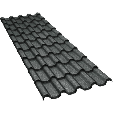Tigla-metalica-BILKA-Romanic-Grande-Mat-Ral-7024-Gri-Grafit-0.50-mm