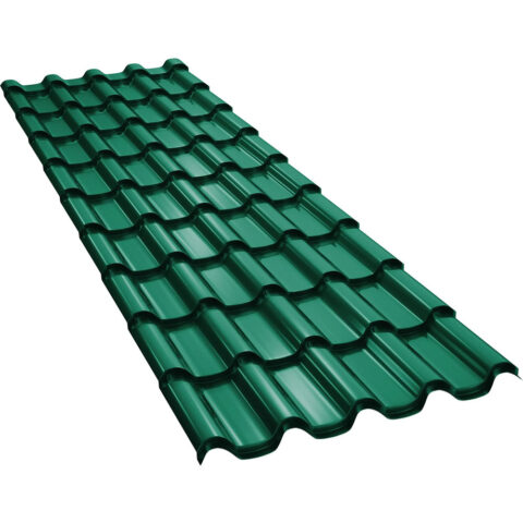 Tigla-metalica-BILKA-Romanic-Lucios-Ral-6005-Verde-0.50-mm
