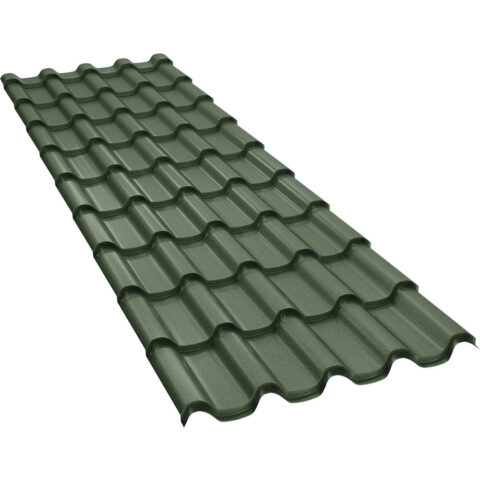 Tigla-metalica-BILKA-Romanic-Mat-Ral-6020-Verde-0.50-mm